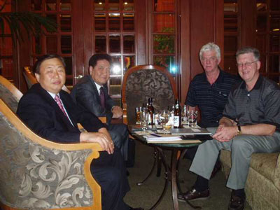 Alan Campbell, Norm Mallfatrick with Frank Lee in Seoul